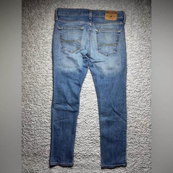 Hollister Jeans Mens 32 x 30 Skinny Light Wash Classic Casual Stretch Denim - Picture 4 of 4
